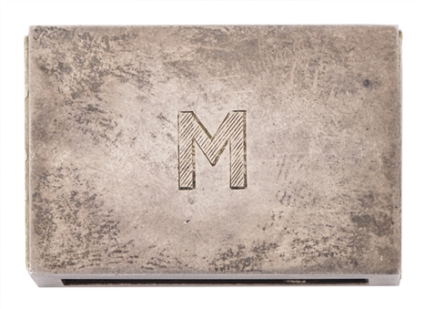 Marilyn Monroe Personal Silver Match Holder (Letter Of Provenance)